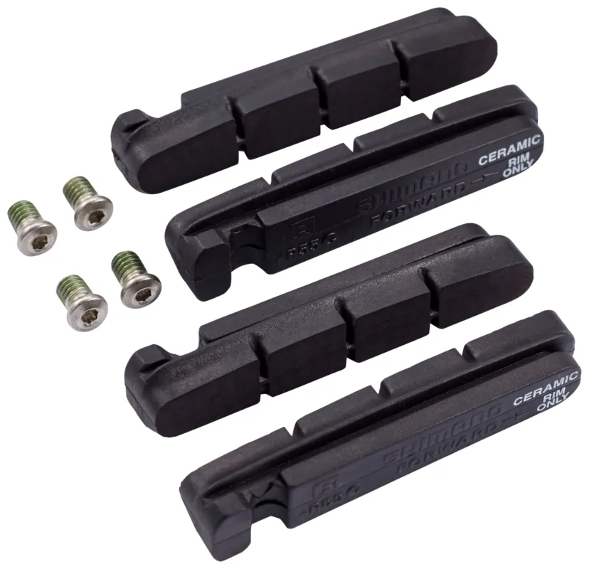 Finale Aktion Shimano R55C3 Cartridge Bremsschuhe für Ceramic Felgen schwarz