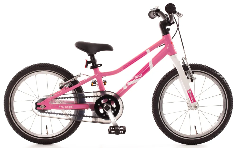 Meipel LITE Urban Kid Bike (2025) | 16 Zoll Kinderfahrrad | Pink/Weiß Preisknaller