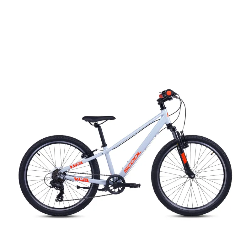 Neu S'COOL Xroc Pro 24-K7 (2026) | 24 Zoll Kinderfahrrad | Sky Grey/Neon Orange