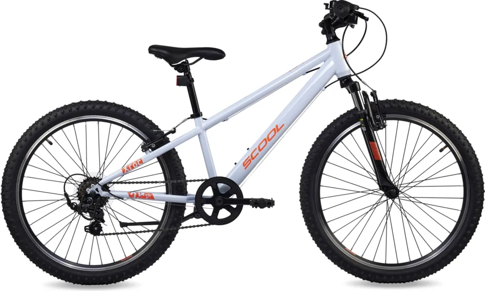 S'COOL Xroc 24-K6 (2026) | 24 Zoll Kinderfahrrad | Sky Grey/Neon Orange Abverkauf