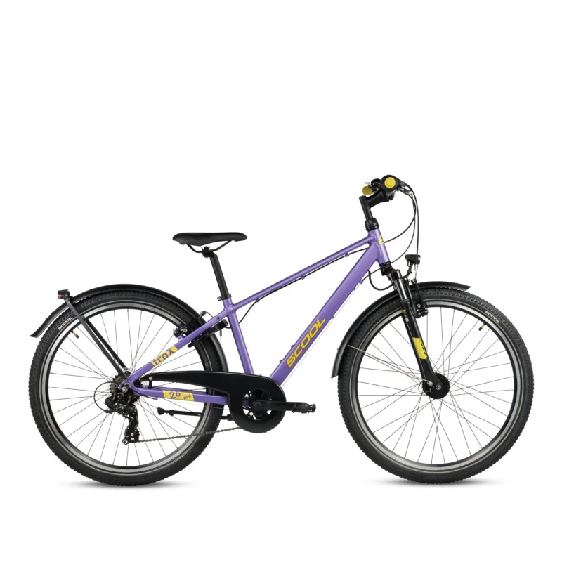 S'COOL troX Pro 26-K7 (2026) | 26 Zoll Jugendfahrrad | Pearl Violet/Yellow Rabatt