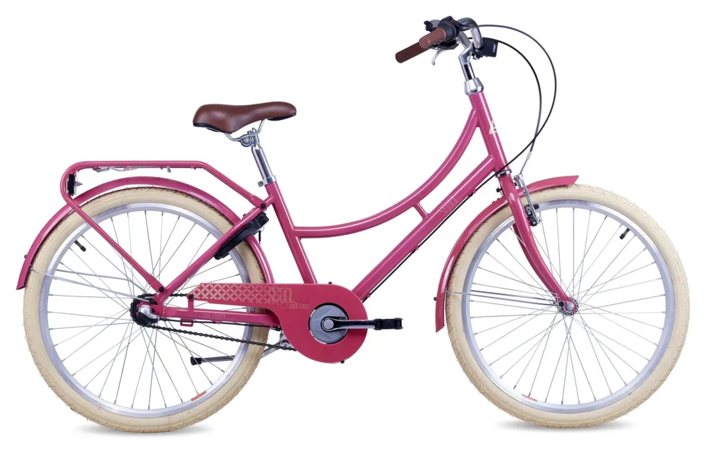 S'COOL chiX classic 24-N3 (2026) | 24 Zoll Kinderfahrrad | Berry/Beige Kracherpreis
