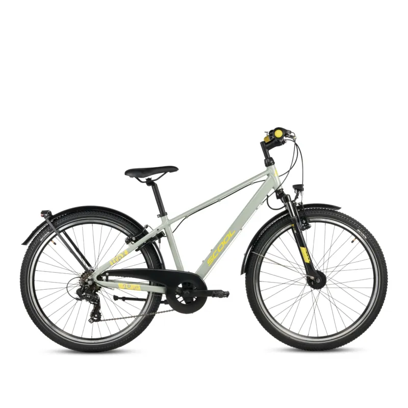 Preisknaller S'COOL troX Pro 26-K7 (2026) | 26 Zoll Jugendfahrrad | Pebble Grey/Yellow