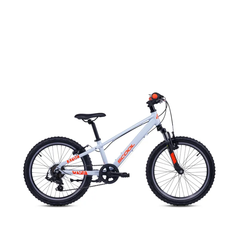 Ausverkauf S'COOL Xroc Pro 20-K7 (2026) | 20 Zoll Kinderfahrrad | Sky Grey/Neon Orange