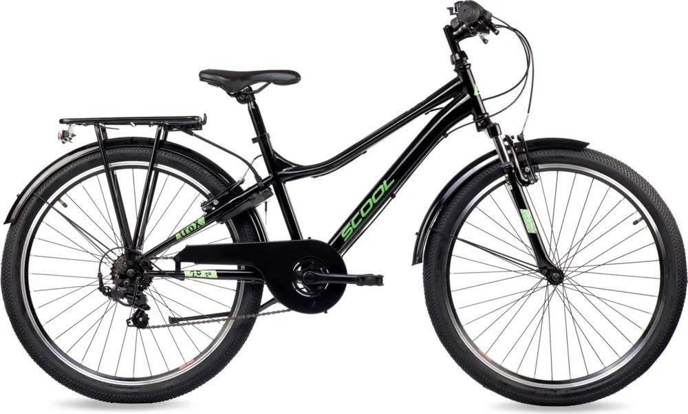 Top-Seller S'COOL troX 26-K6 (2026) | 26 Zoll Jugendfahrrad | Black/Neon Green