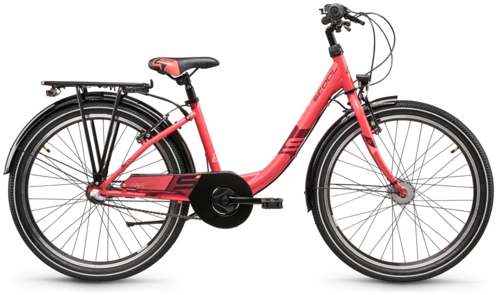 S'COOL chiX 24-N3 (2026) | 24 Zoll Kinderfahrrad | Coral/Dark Red Direkt Vom Hersteller