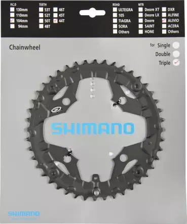 Neuheit Kettenblätter Alivio FC-M430 schwarz | 9-fach | 4 Loch | 104mm | 44