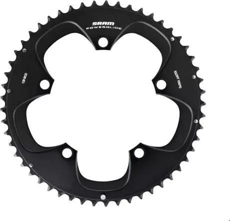 Neu Kettenblatt Road Red 5-Loch silber/schwarz | | 130mm | 53