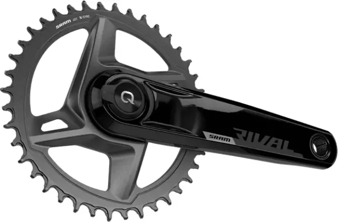 Preis Gesenkt Kurbelgarnitur Rival 1 AXS Wide Powermeter Schwarz | 40 | 160 | 47,5mm | Direct Mount