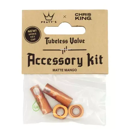 Direktkauf Peaty's x Chris King (MK2) Tubeless Valves Accessory Kit Mango