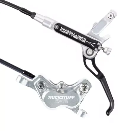 Direttissima Scheibenbremse Set VR+HR Silber-Schwarz | Bremsgriff links - HR, Bremsgriff rechts - VR Angebot
