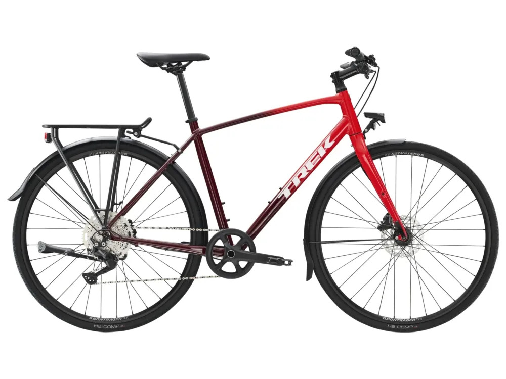 Neue Kollektion Trek FX 3 Disc Equipped Viper Red to Cobra Blood Fade 2022 - L