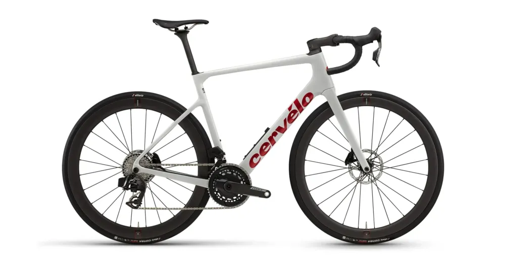 Aktuell Cervélo Caledonia-5 Force AXS Vanilla/Cherry 2026 - 56 cm