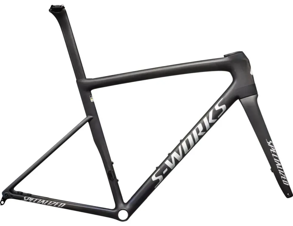 Specialized TARMAC SL8 S-Works FRAMESET SATIN CARBON / VIAVI CYNAN BLUE / VIAVI SILVER-BLUE PEARL EDGE FADE/GLOSS METALLIC WHITE SILVER - 44 cm Top-Angebot