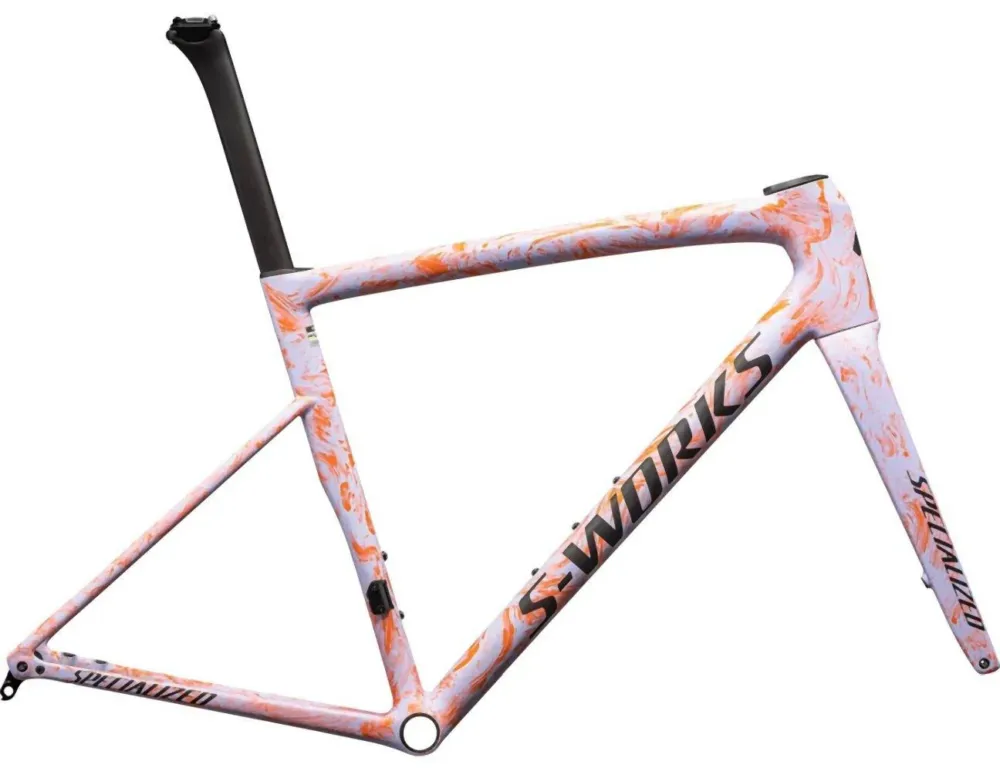 Wochenendangebot Specialized TARMAC SL8 S-Works FRAMESET SATIN POWDER INDIGO / AMBER GLOW STRATA / OBSIDIAN - 61 cm