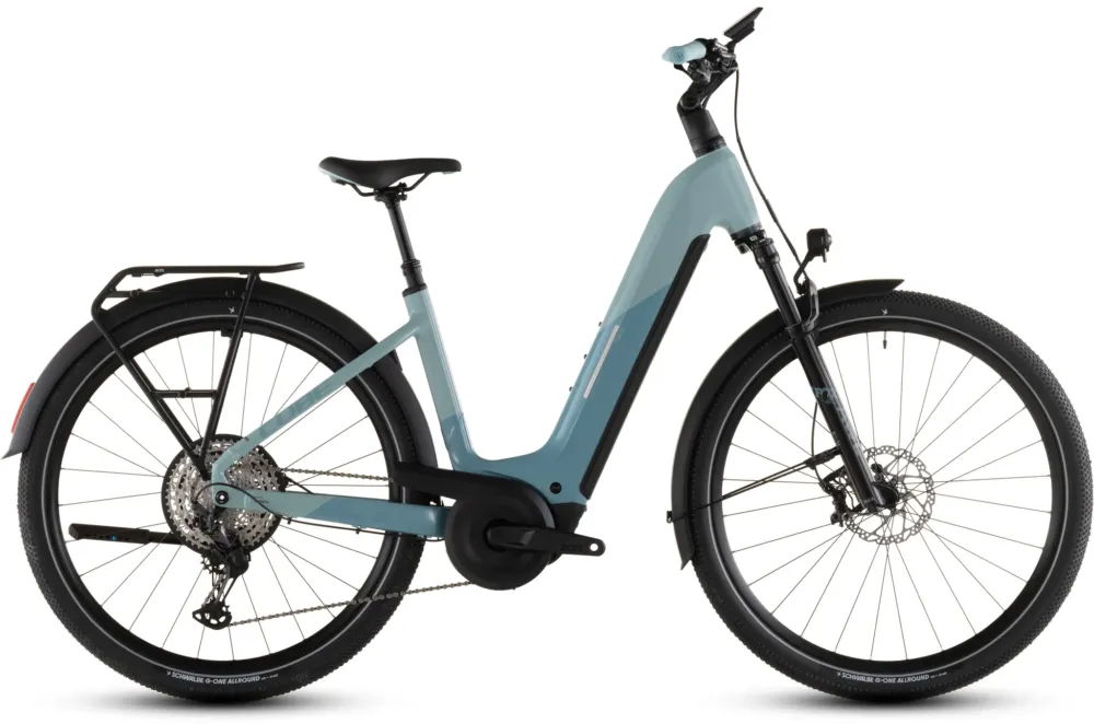 Markenware Cube Nuride Hybrid SLX 800 skylight´n´arubablue Tiefeinsteiger 2026 - 58 cm