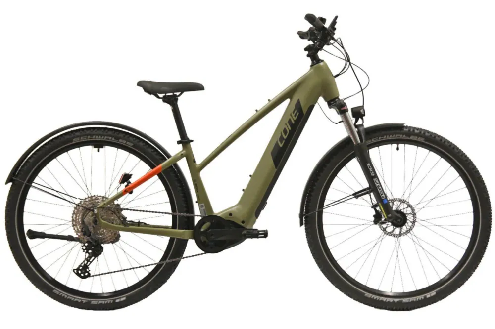 CONE eCross IN 3.0 Trapez 750Wh Khaki-Schwarz - 44 cm Direktkauf