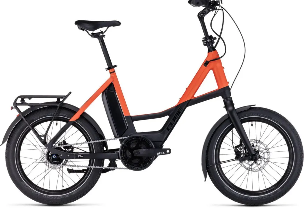 Rabatt Cube Compact Hybrid 500 black´n´sparkorange 20" - One Size