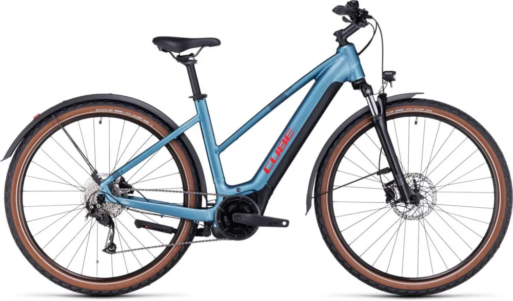 Cube Nuride Hybrid Performance 500 Allroad metalblue´n´red Trapeze - XS Kracherpreis
