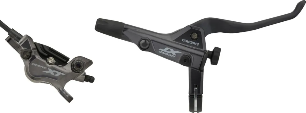 Markenprodukt Shimano XT Scheibenbremse BR-M8120 + BL-T8100 J-Kit - schwarz | Hinterrad | rechts (seitenspezifisch )
