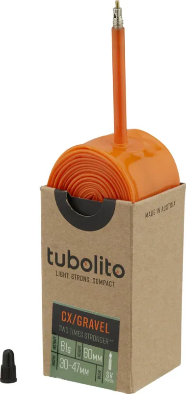 Versand Am Gleichen Tag tubolito Tubo-CX/Gravel-All Schlauch 27,5"/28" - orange | 30-584 bis 47-622 | SV | 30-47 x 584-622 SV 60 mm | 60 mm