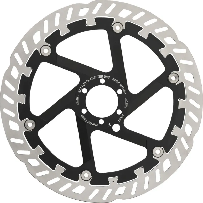 Sonderaktion Magura Bremsscheibe MDR-P 6-Loch - silber-schwarz | 220 mm