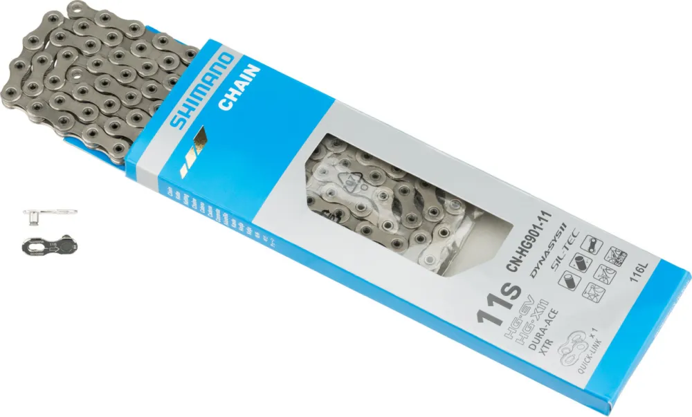 Shimano XTR / Dura-Ace / E-Bike Quick-Link Kette CN-HG901-11 11-fach - silber | 138 Direkt Vom Hersteller
