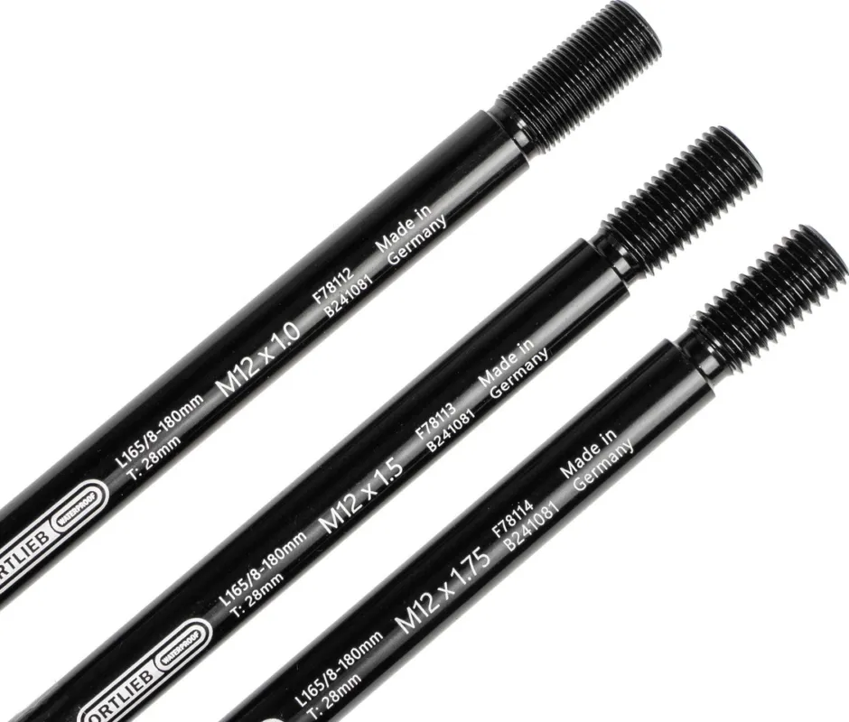 Abverkauf ORTLIEB Thru Axle M6-Connector Steckachse - black | 12 mm/1,75 mm/180 mm