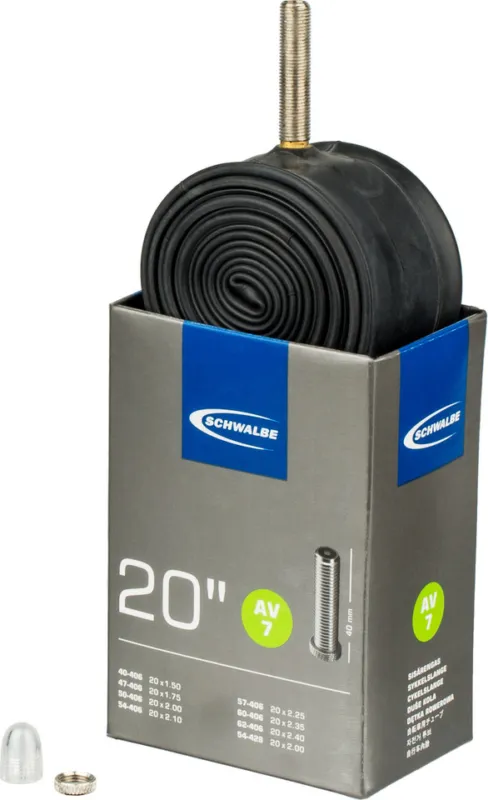 Schwalbe Schlauch 7 für 20" - universal | 40-406 bis 54-428 | AV | 20 x 1,5-2,5 AV | 40 mm Echt