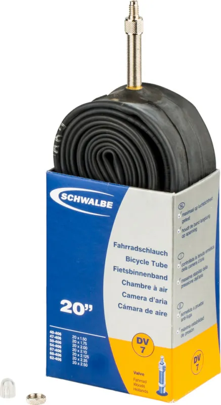 Gratis Versand Schwalbe Schlauch 7 für 20" - universal | 40-406 bis 54-428 | DV | 20 x 1,5-2,5 DV | 40 mm