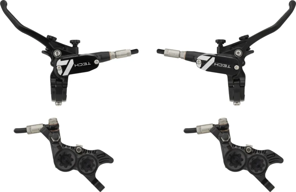 Mega-Angebot Hope Tech 4 V4 v+h Set Scheibenbremse mit Kunststoffleitung - black-black | Set | links\\/rechts (seitenspezifisch )