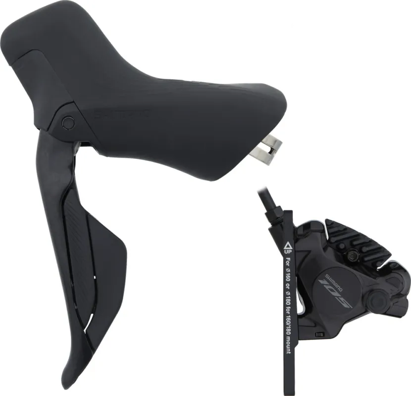 Wochenendangebot Shimano 105 BR-R7170 + Di2 ST-R7170 Scheibenbremse - schwarz | Vorderrad | links (seitenspezifisch )