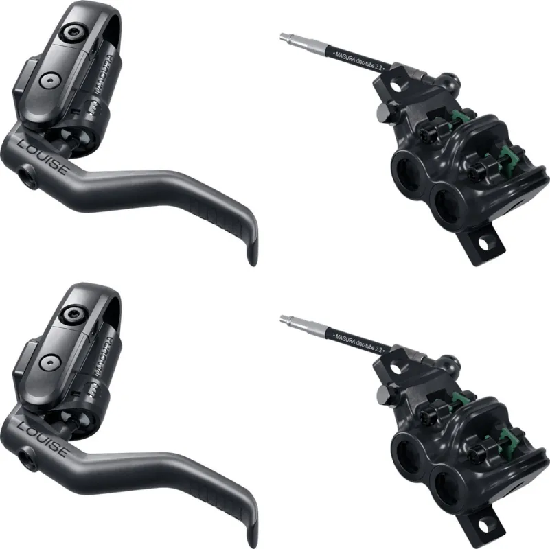 Markenprodukt Magura Louise Elite v+h Set Scheibenbremse - schwarz-anthrazit | Flip-Flop (seitenunspezifisch ) | Set