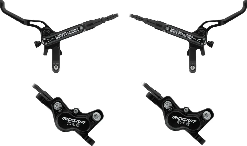 Top-Seller Trickstuff Direttissima v+h Set Scheibenbremse - schwarz | Set | Flip-Flop (seitenunspezifisch )