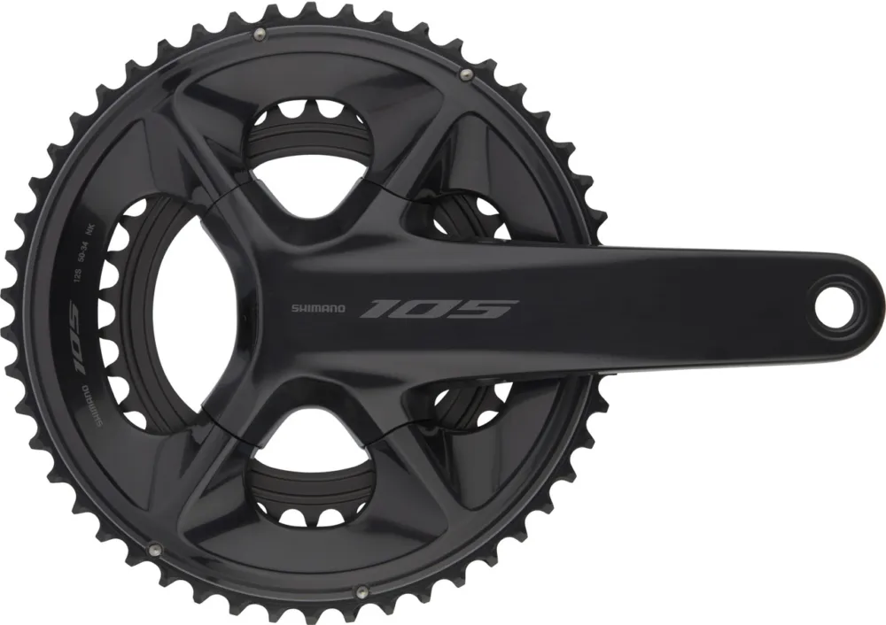 Kostenloser Rückversand Shimano 105 Kurbelgarnitur FC-R7100 Hollowtech II - schwarz | 172,5 mm | 34-50
