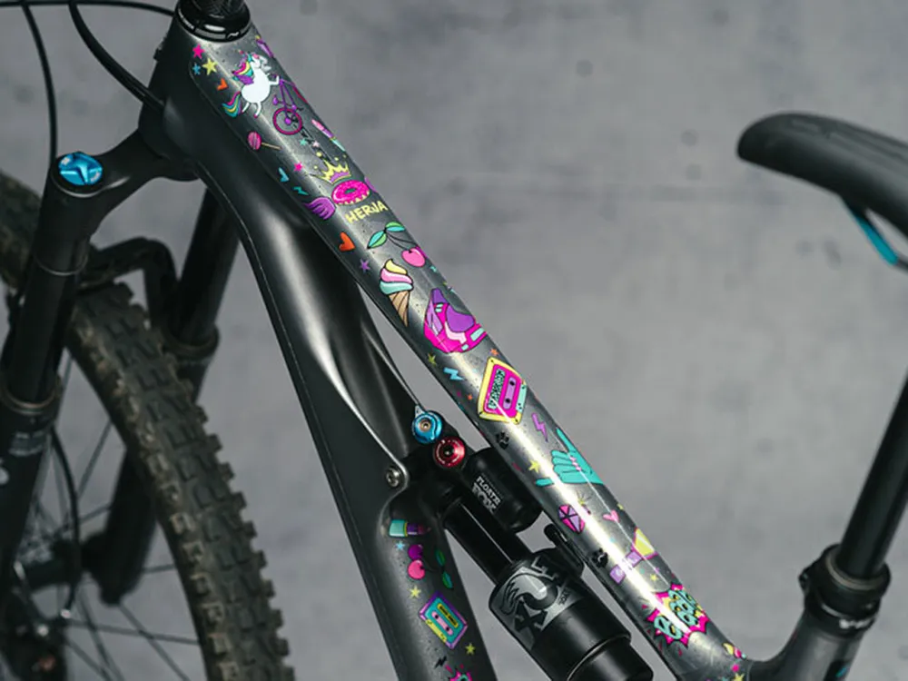 Schnäppchen DYEDBRO MTB Rahmenschutzfolien-Set - unicorn glitter