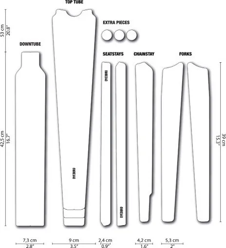 DYEDBRO Gravel Rahmenschutzfolien-Set - clear matt-black Sonderangebot