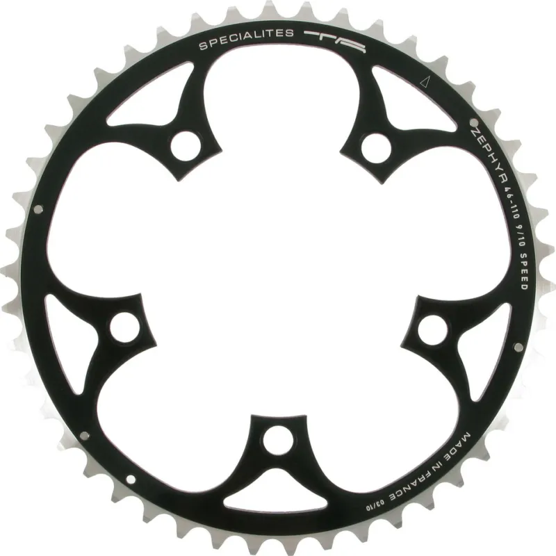TA Kettenblatt Zephyr, 5-Arm, außen, 110 mm Lochkreis - schwarz | 44 Z Top-Seller