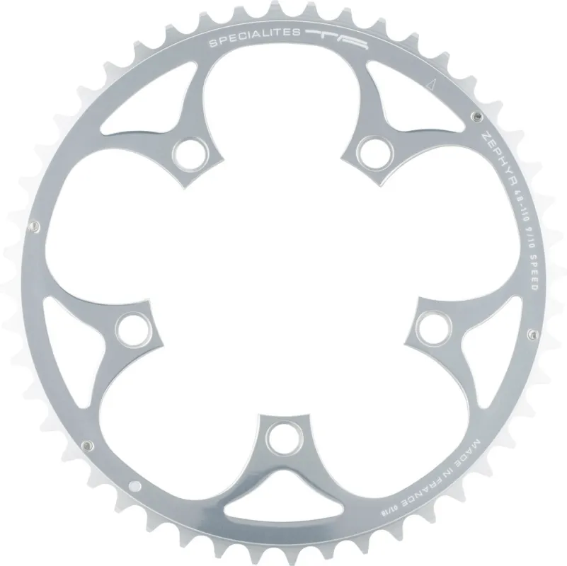 Top-Preis TA Kettenblatt Zephyr, 5-Arm, außen, 110 mm Lochkreis - silber | 48 Z