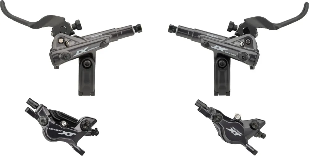 Begrenztes Angebot Shimano XT v+h Set Scheibenbremse BR-M8120 / BR-M8100 mit Resinbelag J-Kit - schwarz | Set | links\\/rechts (seitenspezifisch )