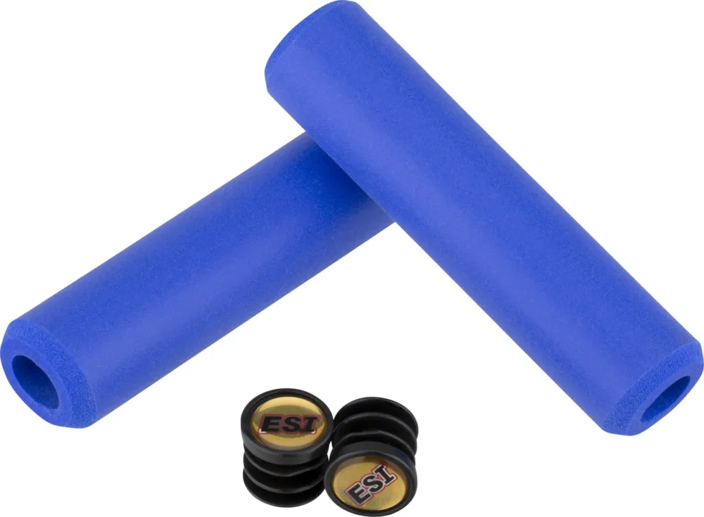 Geprüft ESI Extra Chunky Silikon Lenkergriffe - blue | 130 mm