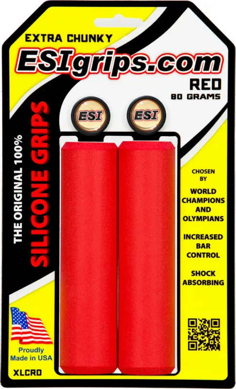 Top-Seller ESI Extra Chunky Silikon Lenkergriffe - red | 130 mm