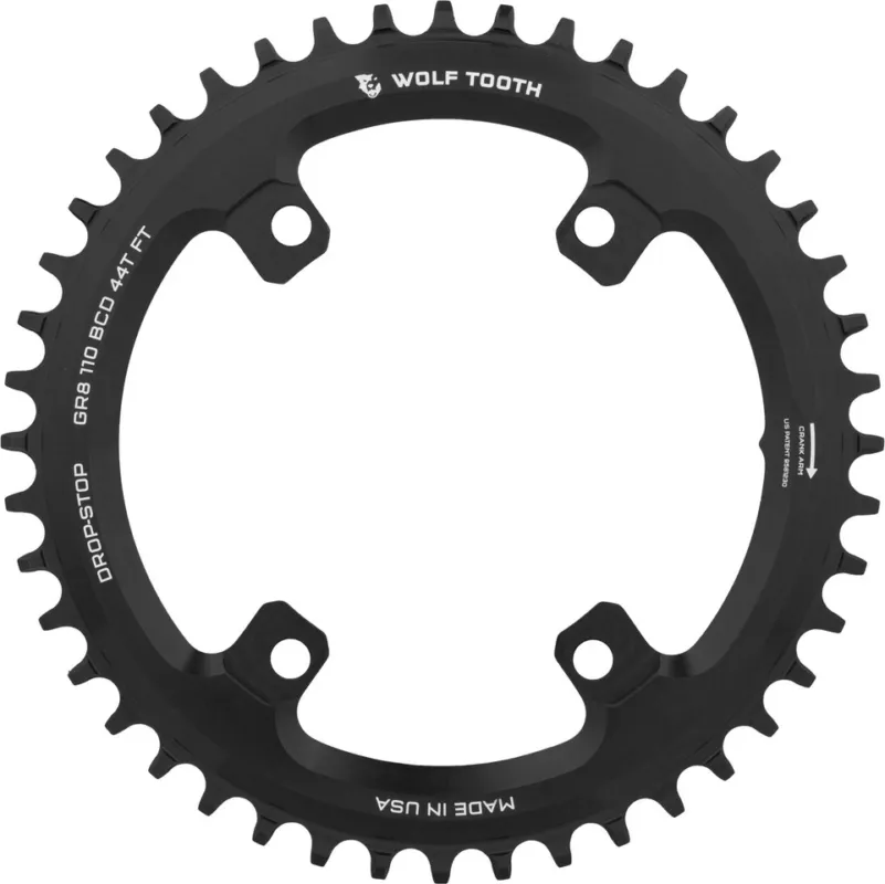 Wolf Tooth Components 110 BCD Asymmetric 4-Arm Kettenblatt für Shimano GRX - black | 42 Z Knallerangebot