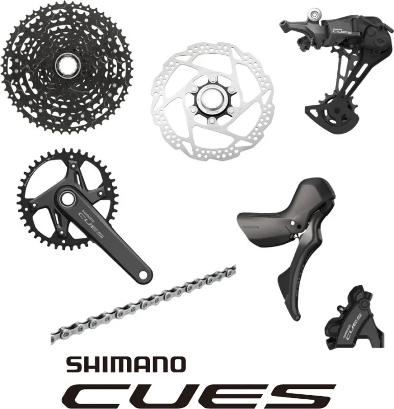 Neuheit Shimano CUES Komplettgruppe 1x11 - schwarz | ohne | 42 | 11-50 | 170,0 mm
