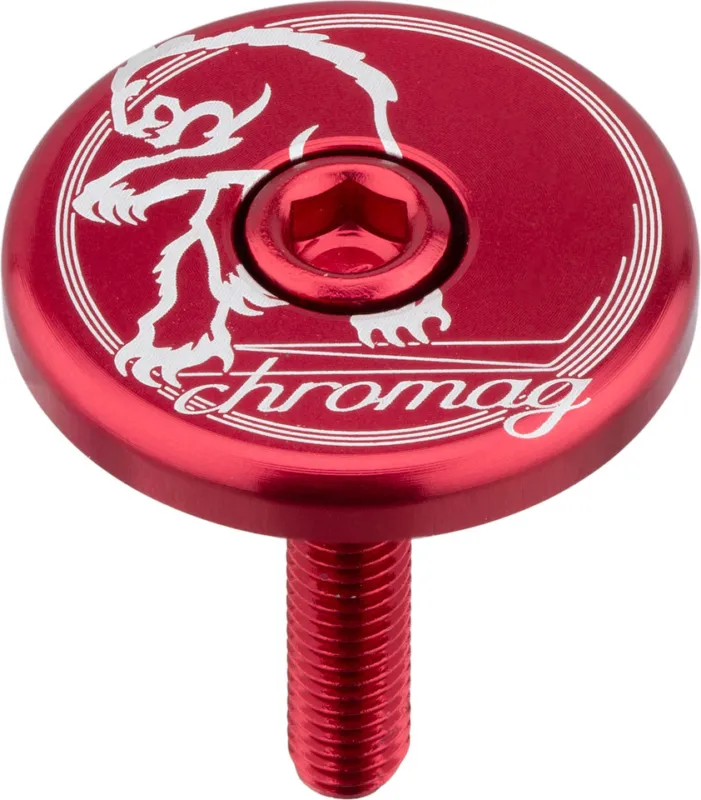 Chromag Top Cap Ahead Kappe - red Sichere Zahlung