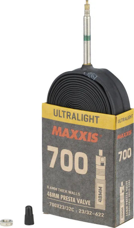 Maxxis Ultralight Low Lead 28" Schlauch - schwarz | SV | 33-622 bis 50-622 | 700 x 33-50 SV 48 mm | 48 mm Saisonangebot