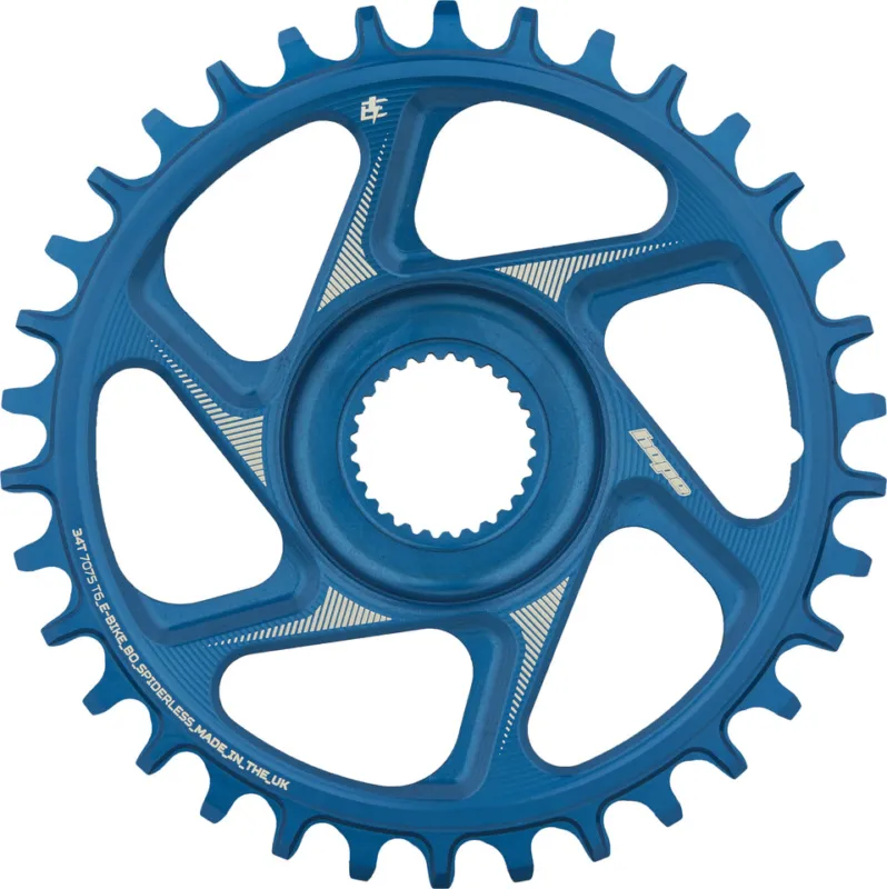 Highlight Hope R22 Spiderless Direct Mount E-Bike Kettenblatt für Bosch Gen4 - blue | 34 Z