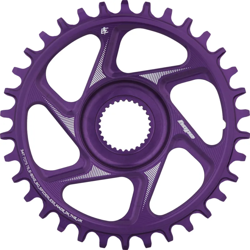 Finale Aktion Hope R22 Spiderless Direct Mount E-Bike Kettenblatt für Bosch Gen4 - purple | 34 Z