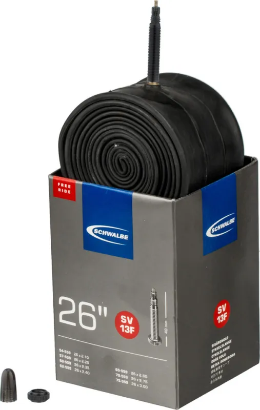 Neue Ware Schwalbe Schlauch 13F für 26" - universal | SV | 54-559 bis 75-559 | 26 x 2,1-3,0 SV | 40 mm