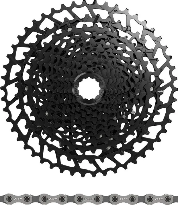 SRAM PG-1230 Kassette + PC NX Eagle Kette 12-fach Verschleißset - black | 126 | 11-50 Sonderangebot